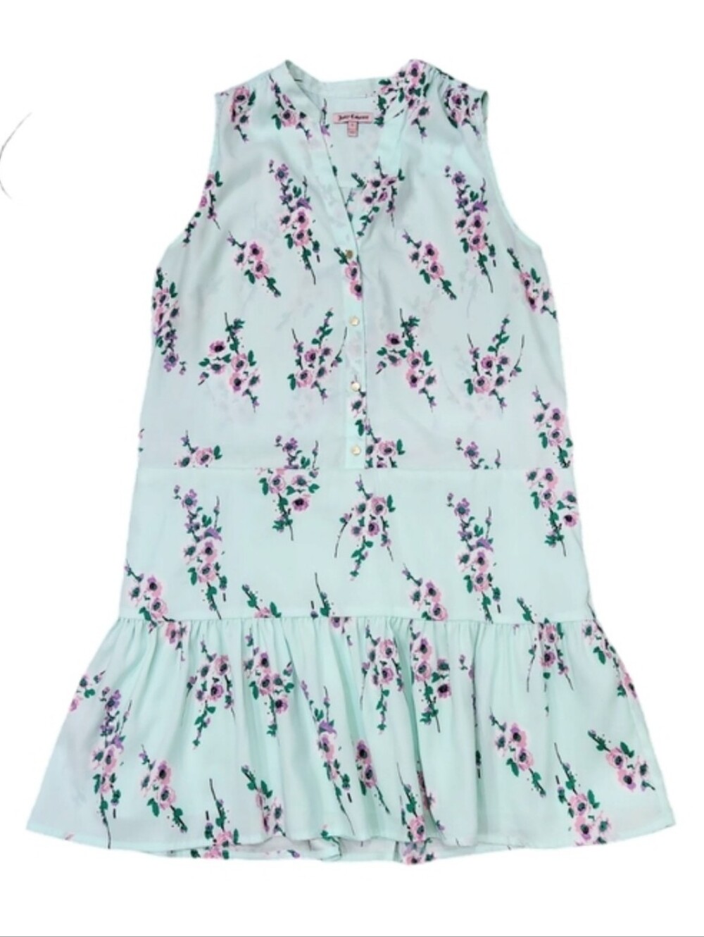 Juicy Couture Floral Cherry Blossom Print Short Fit Flare Dress 2